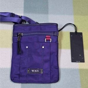 Tumi Purple Nylon Crossbody Bag